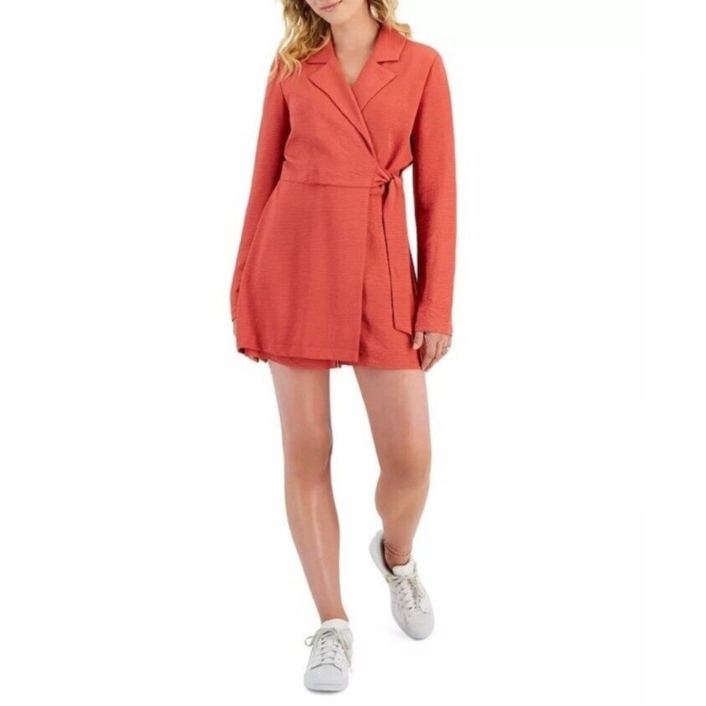 Stylish Orange Wrap Romper